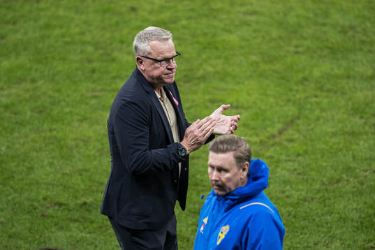 Head coach Janne Andersson  of Sweden