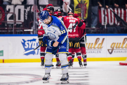Leksands IFs Eddie Larsson deppar