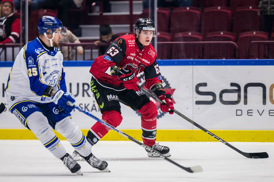 Leksands Lucas Elvenes och Malmö Redhawks Fredrik