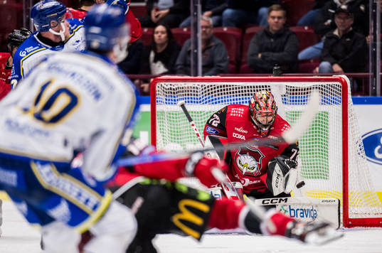 Leksands Anton Johansson och Malmö Redhawks målvakt