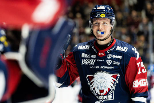 Linköpings Filip Bystedt jublar