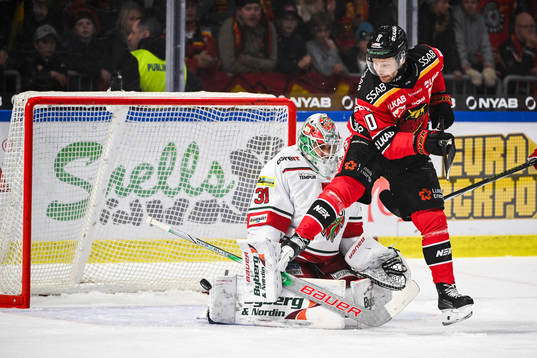 MoDos målvakt Olle Eriksson Ek och Luleås Einar