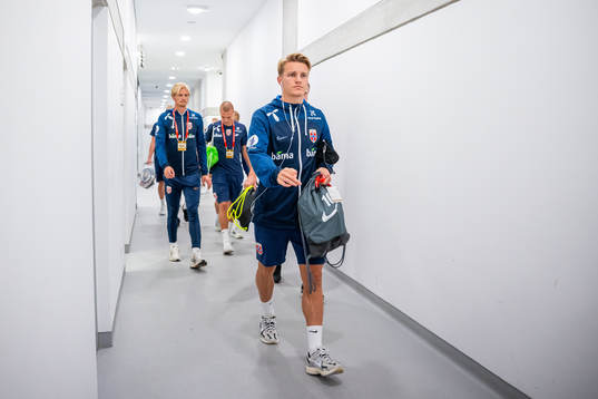 Martin Ødegaard of Norway arrives