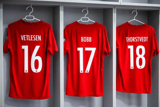 The kits of Hugo Vetlesen, Oscar Bobb and Kristian