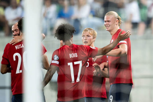 Erling Braut Haaland of Norway celebrates