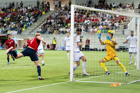 Erling Braut Haaland of Norway scores 0-3