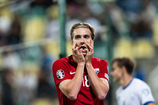 Kristian Thorstvedt of Norway reacts