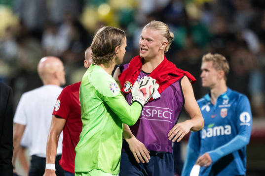 Goalkeeper Ørjan Håskjold Nyland and Erling Braut Haaland