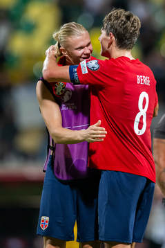 Erling Braut Haaland and Sander Berge of Norway