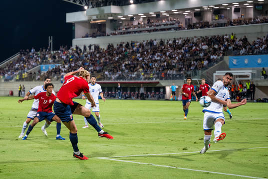 Erling Braut Haaland of Norway scores the 0-2 goal