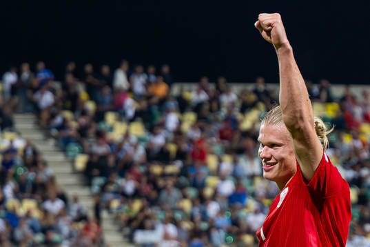 Erling Braut Haaland of Norway celebrates