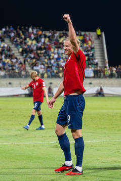 Erling Braut Haaland of Norway celebrates