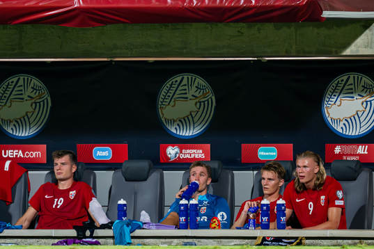Alexander Sørloth, Ola Solbakken, Martin Ødegaard and