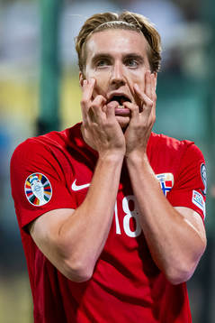 Kristian Thorstvedt of Norway reacts