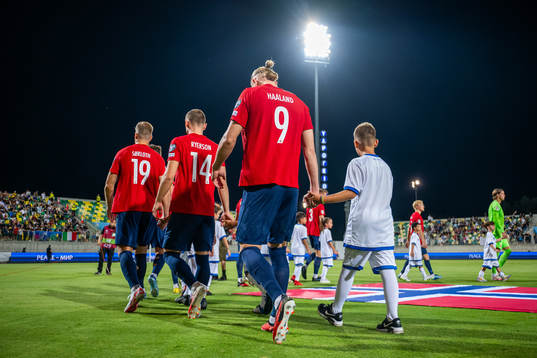Alexander Sørloth, Julian Ryerson and Erling Braut Haaland