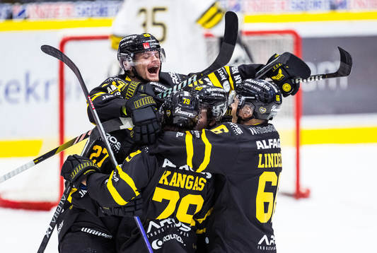 Västerås spelare jublar