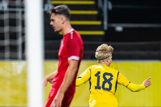 Lucas Bergvall of Sweden celebrates