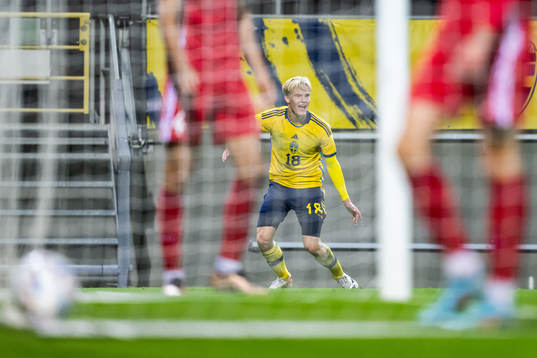 Lucas Bergvall of Sweden celebrates