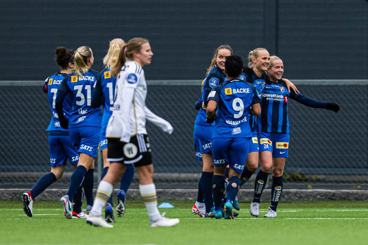 Mathilde Kruse Madsen of Stabæk celebrates