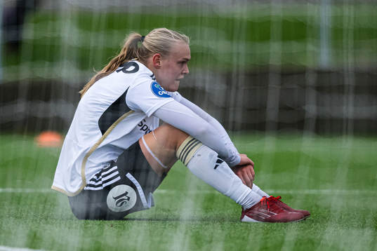 Elin Åhgren Sørum of Rosenborg looks dejected