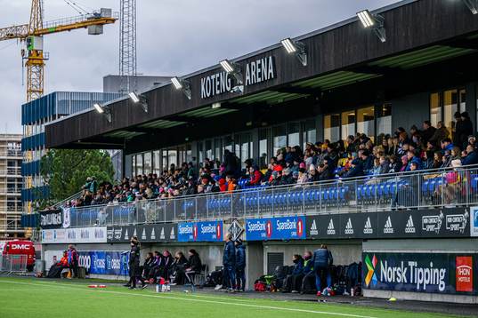 Spectators in the stands at Koteng Arena
