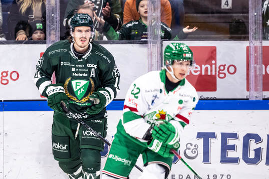 Färjestads Joakim Nygård och Rögles Samuel Jonsson