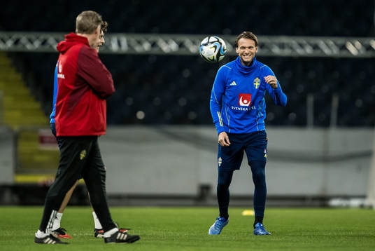 Albin Ekdal of the Swedish football national team at a