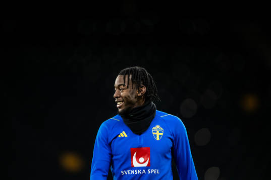 Anthony Elanga of the Swedish football national team at a