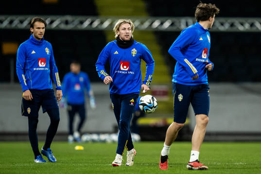 Emil Forsberg of the Swedish football national team at a