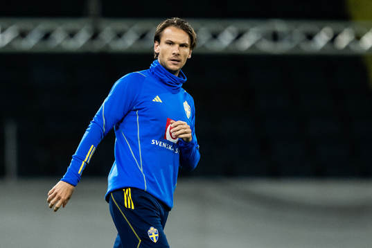 Albin Ekdal of the Swedish football national team at a