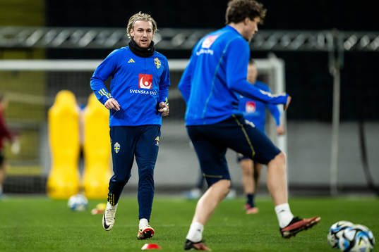 Emil Forsberg of the Swedish football national team at a