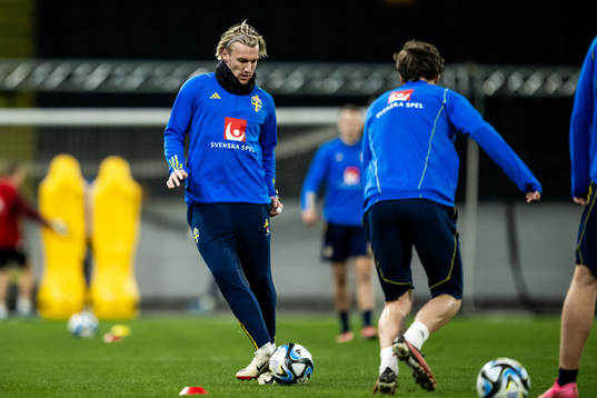 Emil Forsberg of the Swedish football national team at a