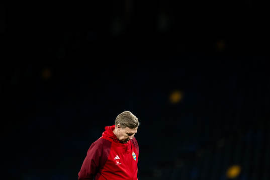 Assistant coach Peter Wettergren of the Swedish football