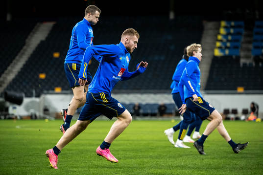 Dejan Kulusevski of the Swedish football national team at a