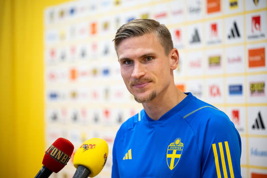 Carl Starfelt of the Swedish football national team