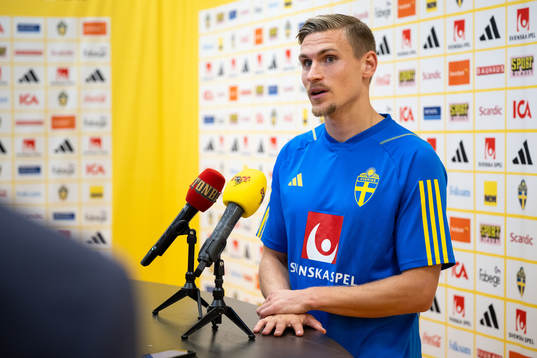 Carl Starfelt of the Swedish football national team