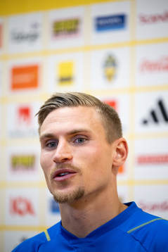 Carl Starfelt of the Swedish football national team