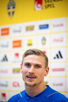 Carl Starfelt of the Swedish football national team
