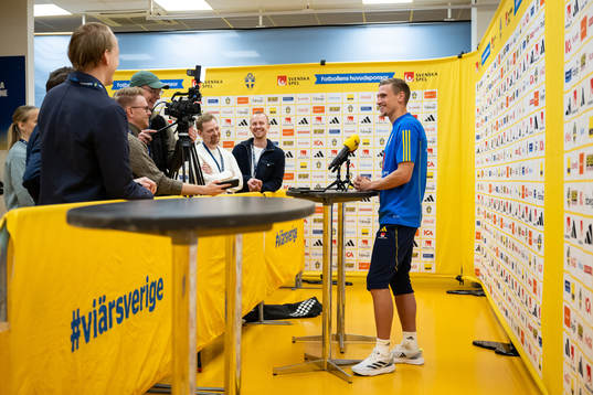 Carl Starfelt of the Swedish football national team