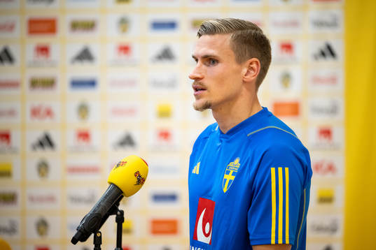 Carl Starfelt of the Swedish football national team
