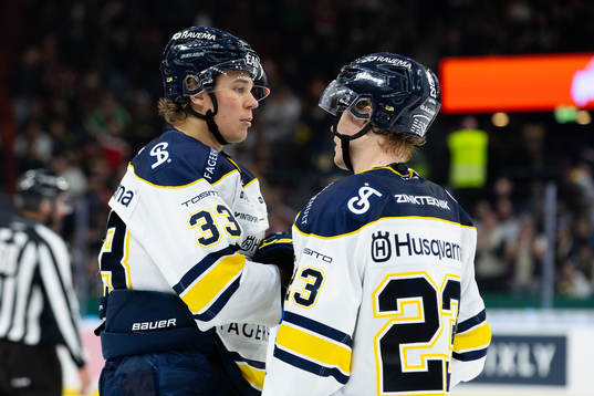 HV71s Måns Lindbäck och Åke Stakkestad