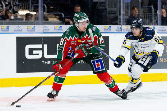 Frölundas Linus Öberg och HV71s Olle Strandell