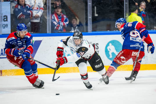 IK Oskarshamns Ahti Oksanen och Patrik Karlkvist och IF