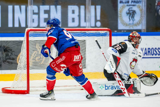 IK Oskarshamns Logan Hutsko och IF Malmö Redhawks målvakt