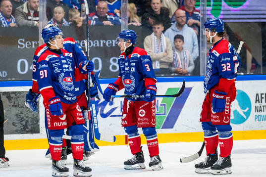 IK Oskarshamns Logan Hutsko, Niclas Burström och Oscar