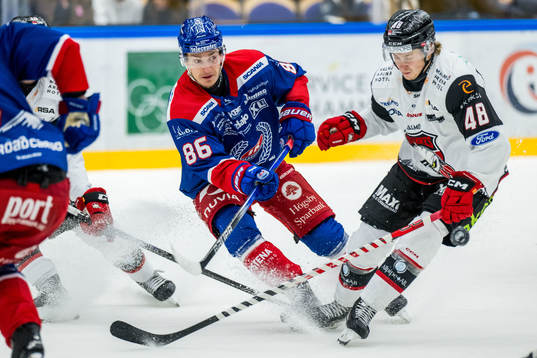 IK Oskarshamns Lukas Jasek och IF Malmö Redhawks Lauri