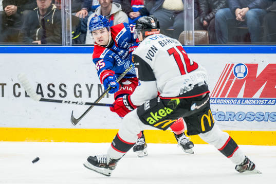 IK Oskarshamns David Quenneville och IF Malmö Redhawks