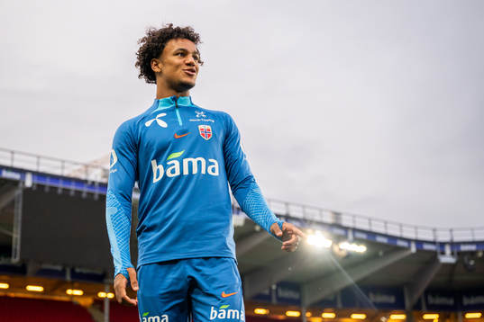 Oscar Bobb of the Norwegian national football team