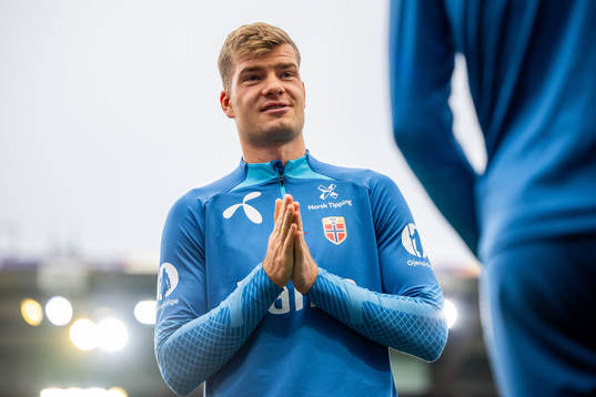 Alexander Sørloth of the Norwegian national football team