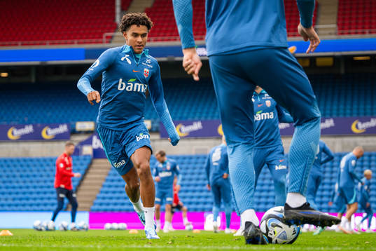 Antonio Nusa of the Norwegian national football team